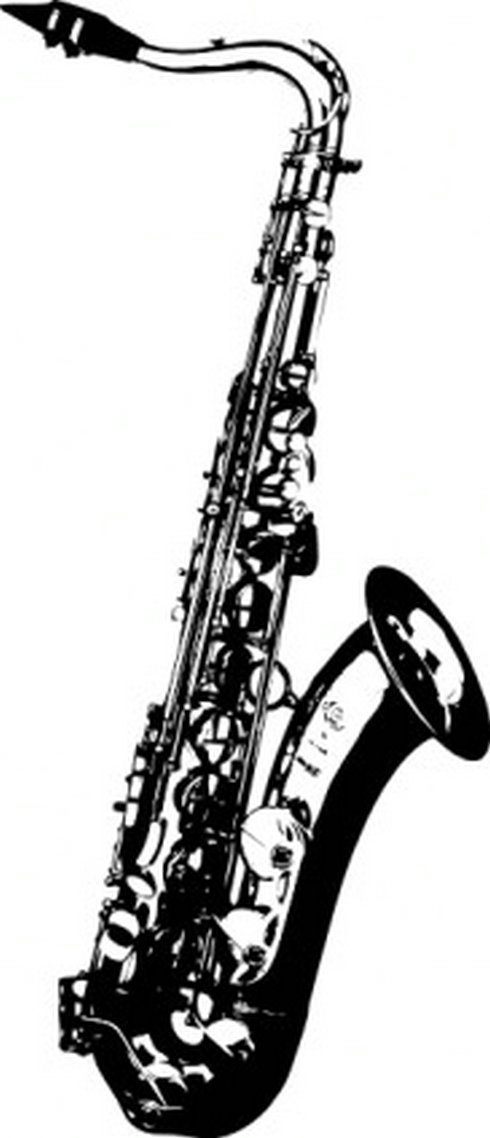 Saxophone Clip Art 2 | Free Vector Download - Graphics,Material ...