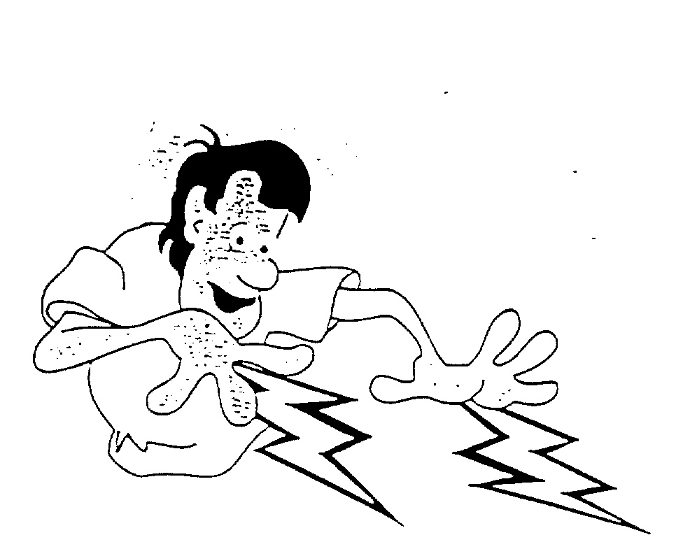 CARTOON PERSON; LIGHTNING BOLTS FROM HANDS by Peachtree Auto ...