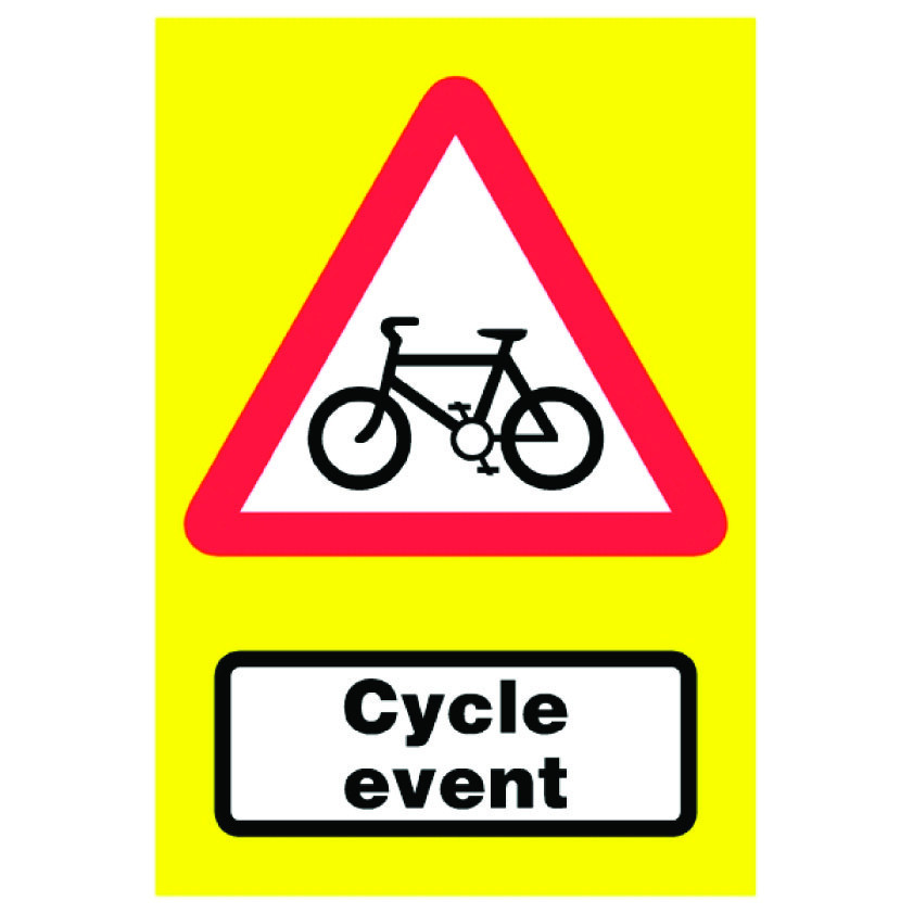 Caution Cycle Event Sign – GF2 Arrows & Signs