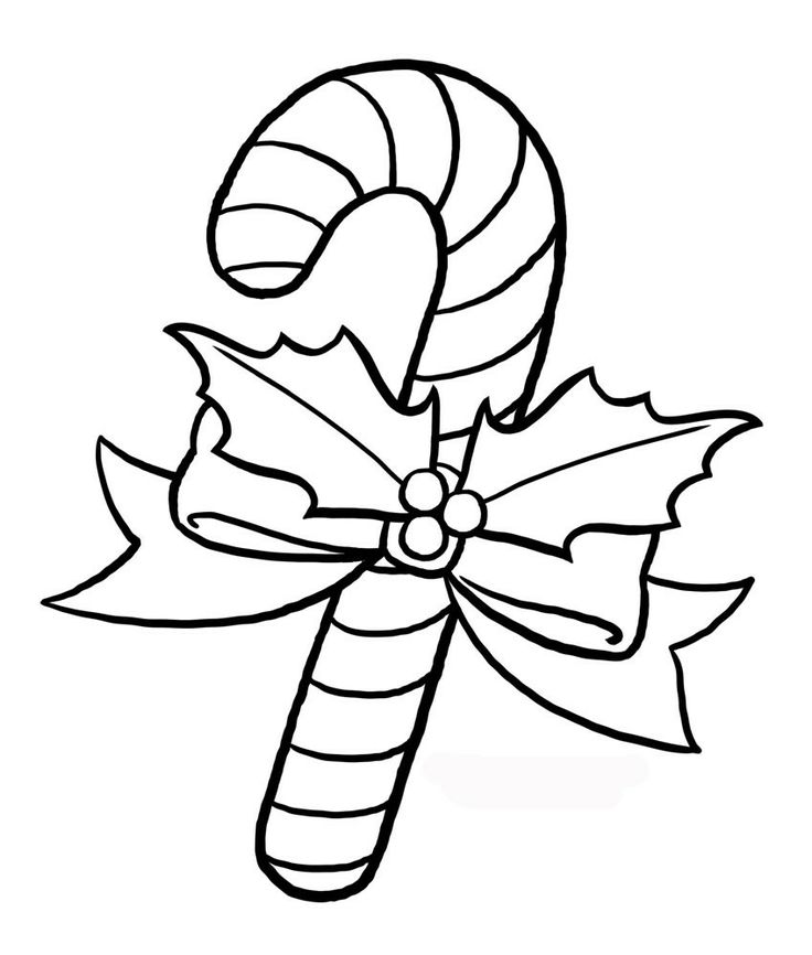 Cute Candy Cane Coloring Pages | Printable Coloring Pages