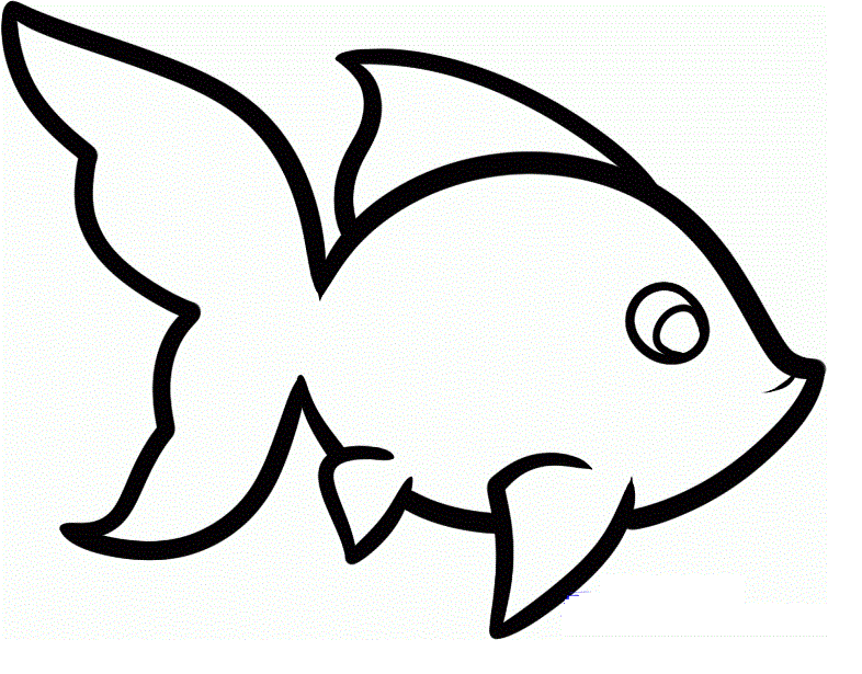 line drawing of fish