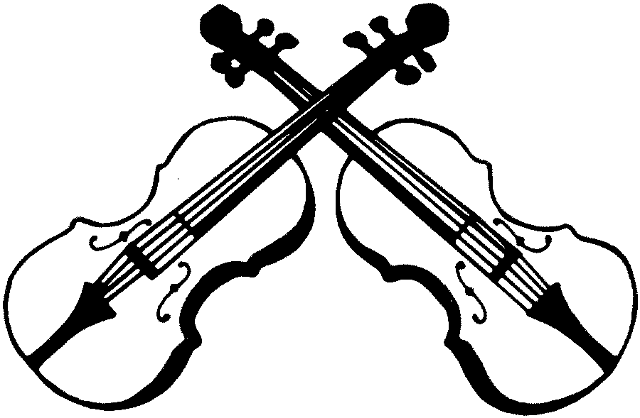 free violin clipart black and white - photo #11