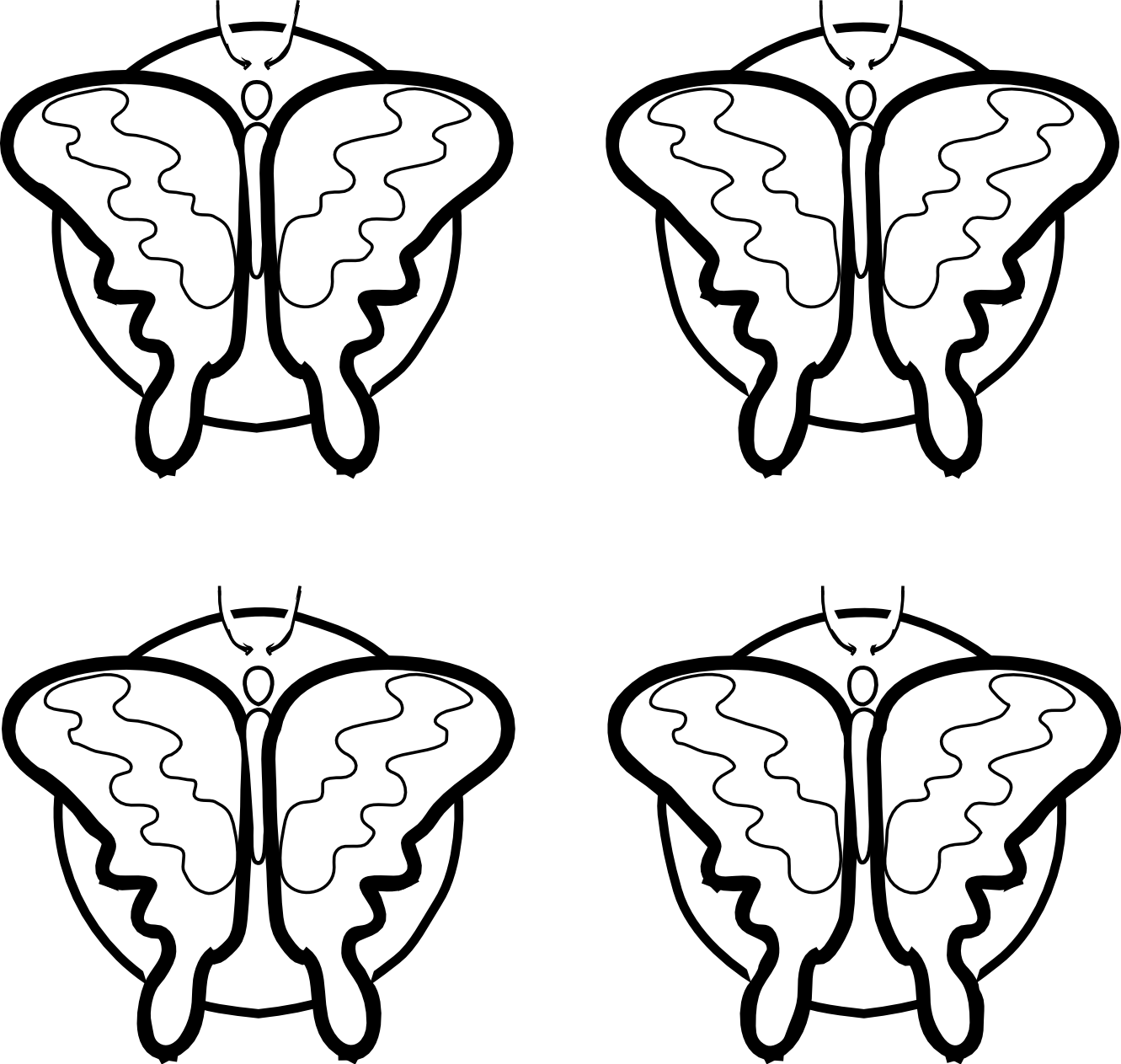 clipart butterfly Colouring Pages