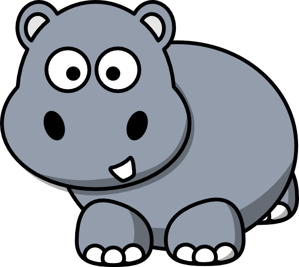 Side Hippo clip art - vector clip art online, royalty free ...