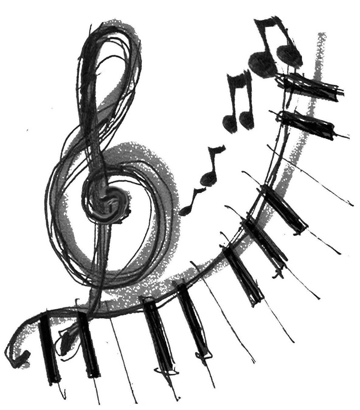 Pix For > Music Notes Drawings