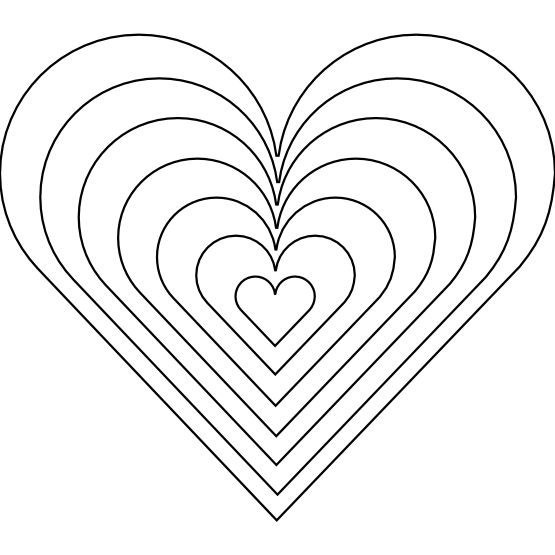 zebra heart plain black white line art tattoo ... - ClipArt Best ...