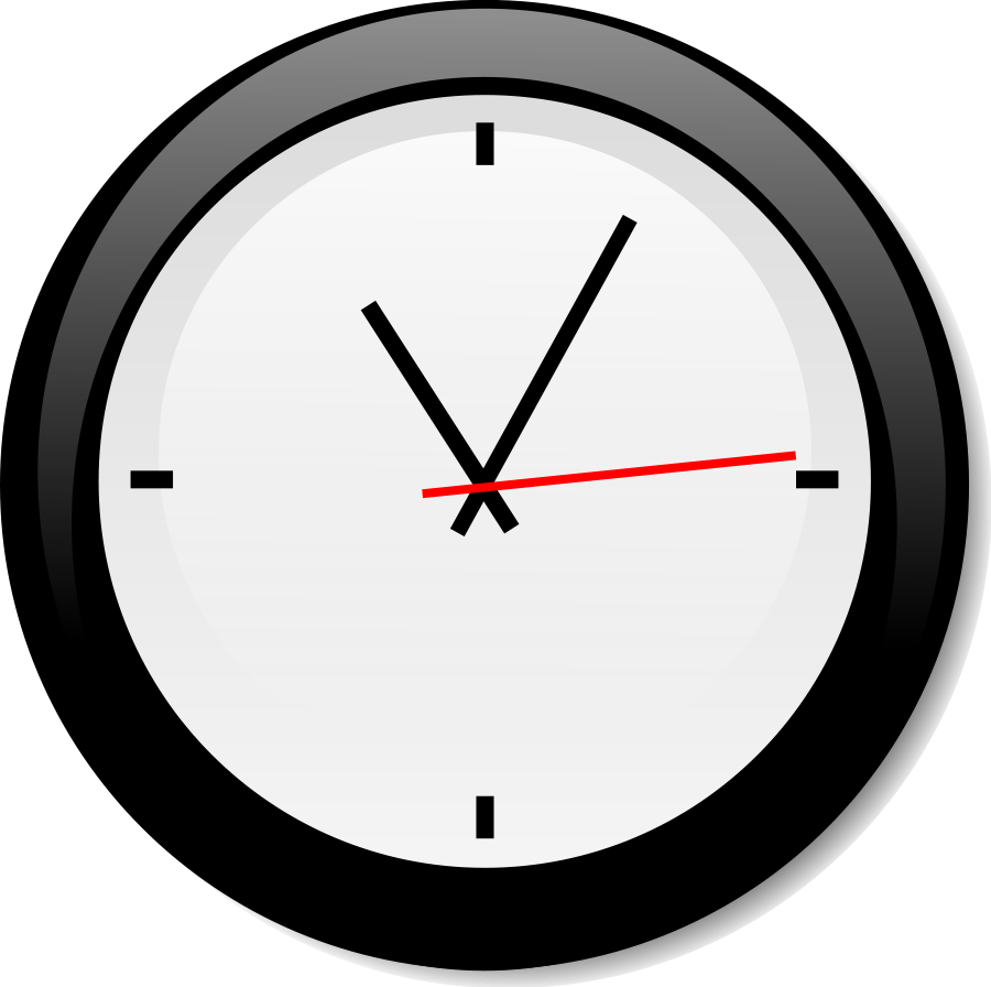 wall clock clipart black and white - photo #12