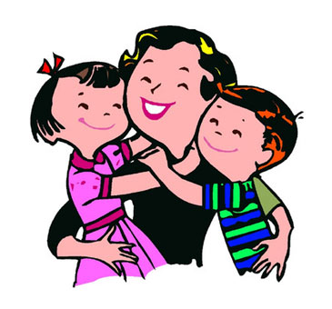 Pix For > Parent And Child Hugging Clipart