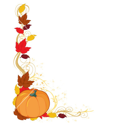 Fall Leaves And Pumpkin Clip Art