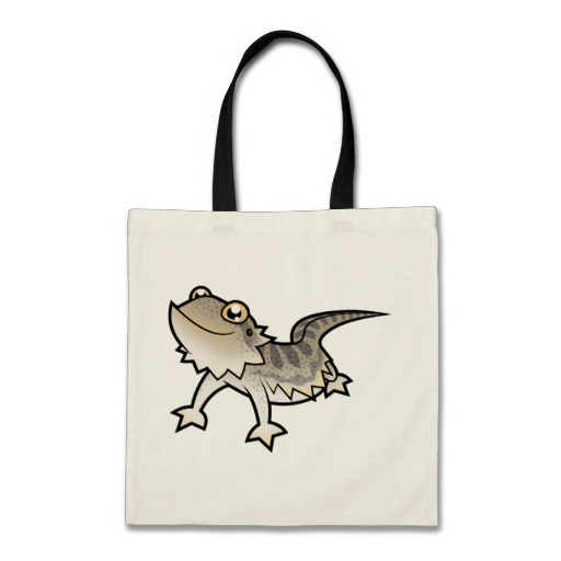 Cartoon Bearded Dragon / Rankin Dragon Canvas Bags | Zazzle