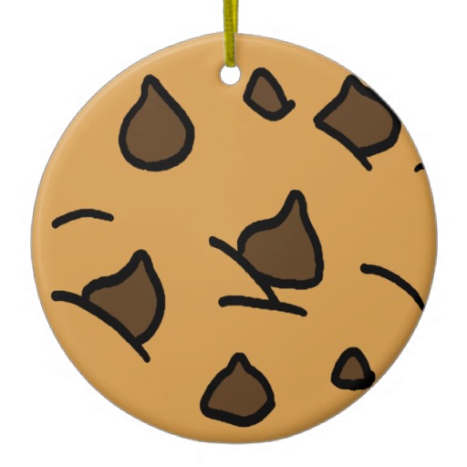 Cartoon Clip Art Chocolate Chip Cookie Dessert Ornament | Zazzle
