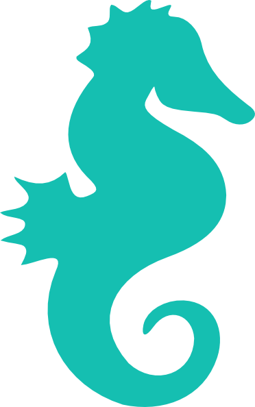 Blue Green Seahorse clip art - vector clip art online, royalty ...