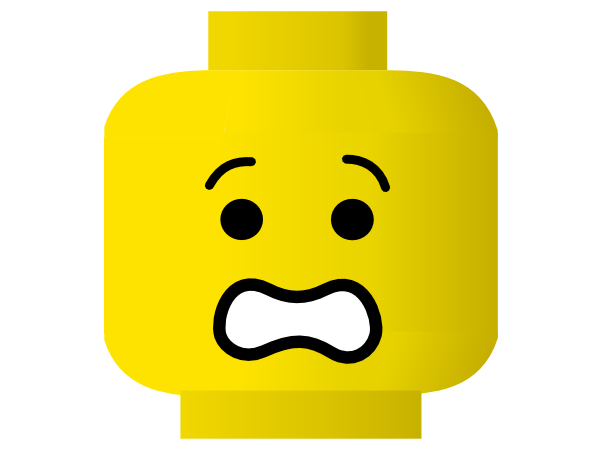 Lego Smiley Scared clip art Free Vector / 4Vector