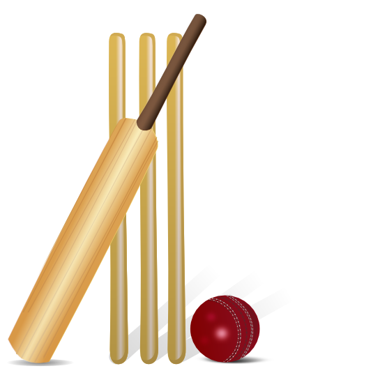 Free Cricket Bat & Ball Clip Art