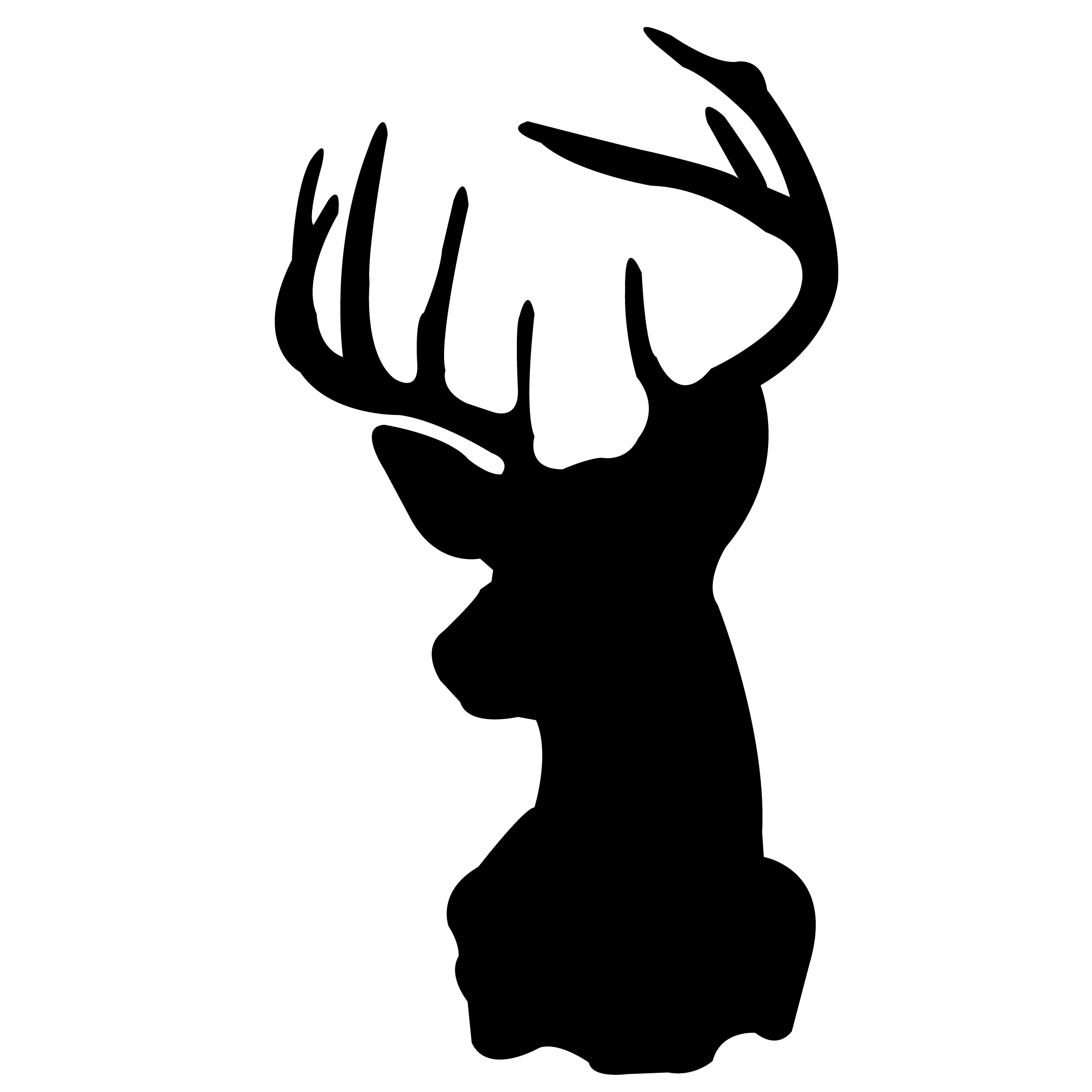 Deer Line Art - Cliparts.co