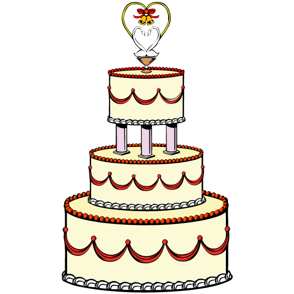 Wedding Cartoon Clipart Cake Ideas and Designs