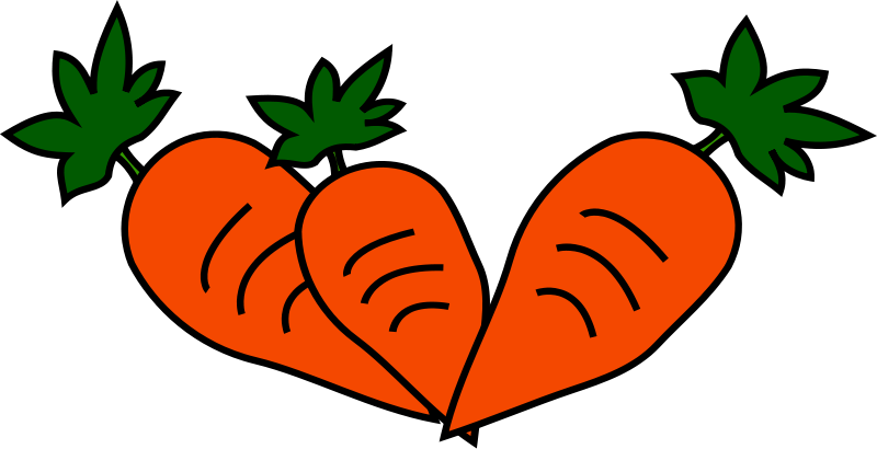Free Set of Three Carrots Clip Art