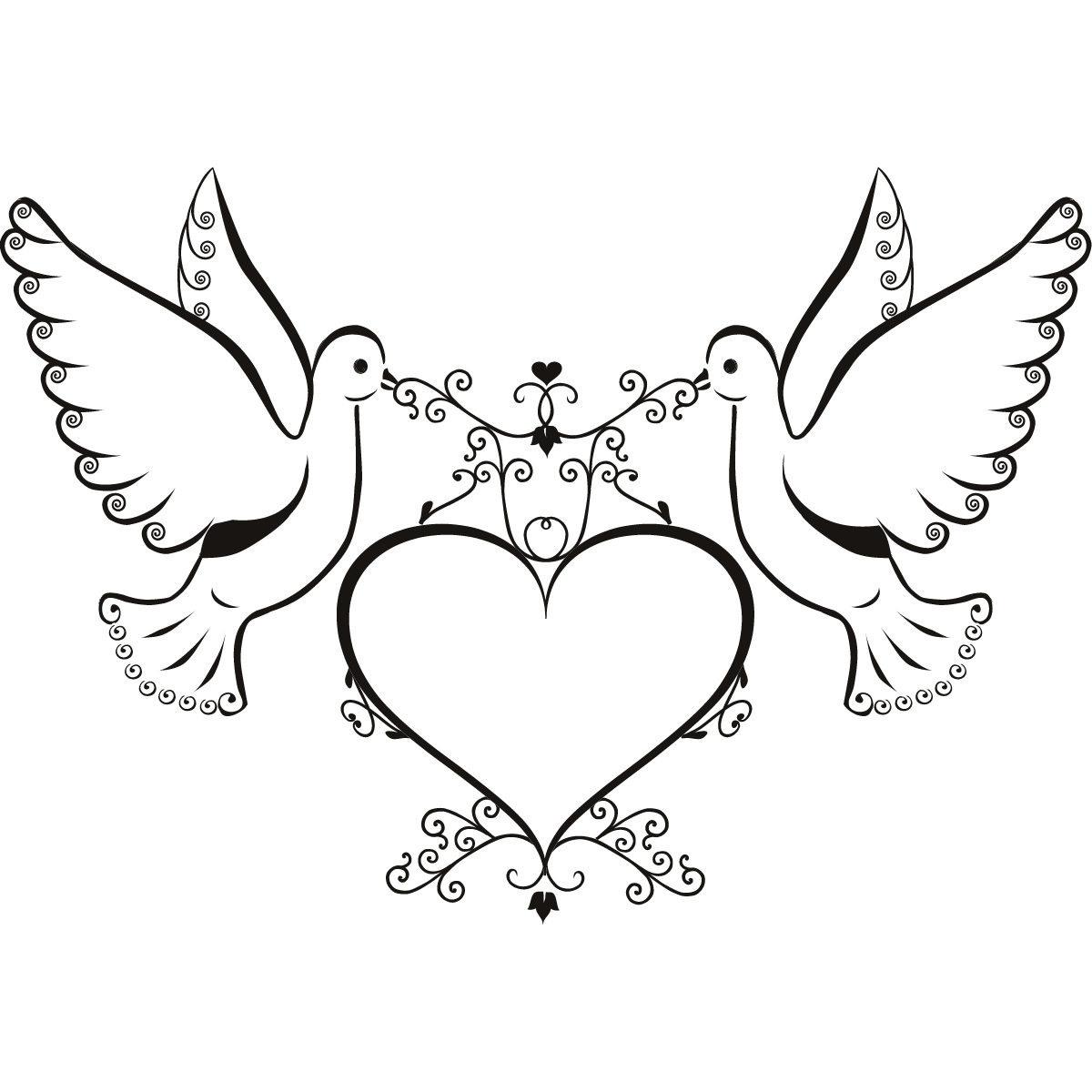 free clipart of wedding doves - photo #34