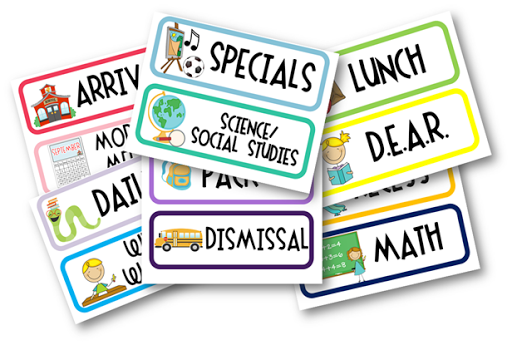 a year of many firsts: daily schedule cards (free) and 2nd grade ...