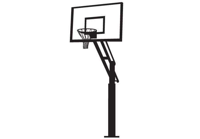 Basketball Hoop Wall Decal - Great Sports Decoration for Walls