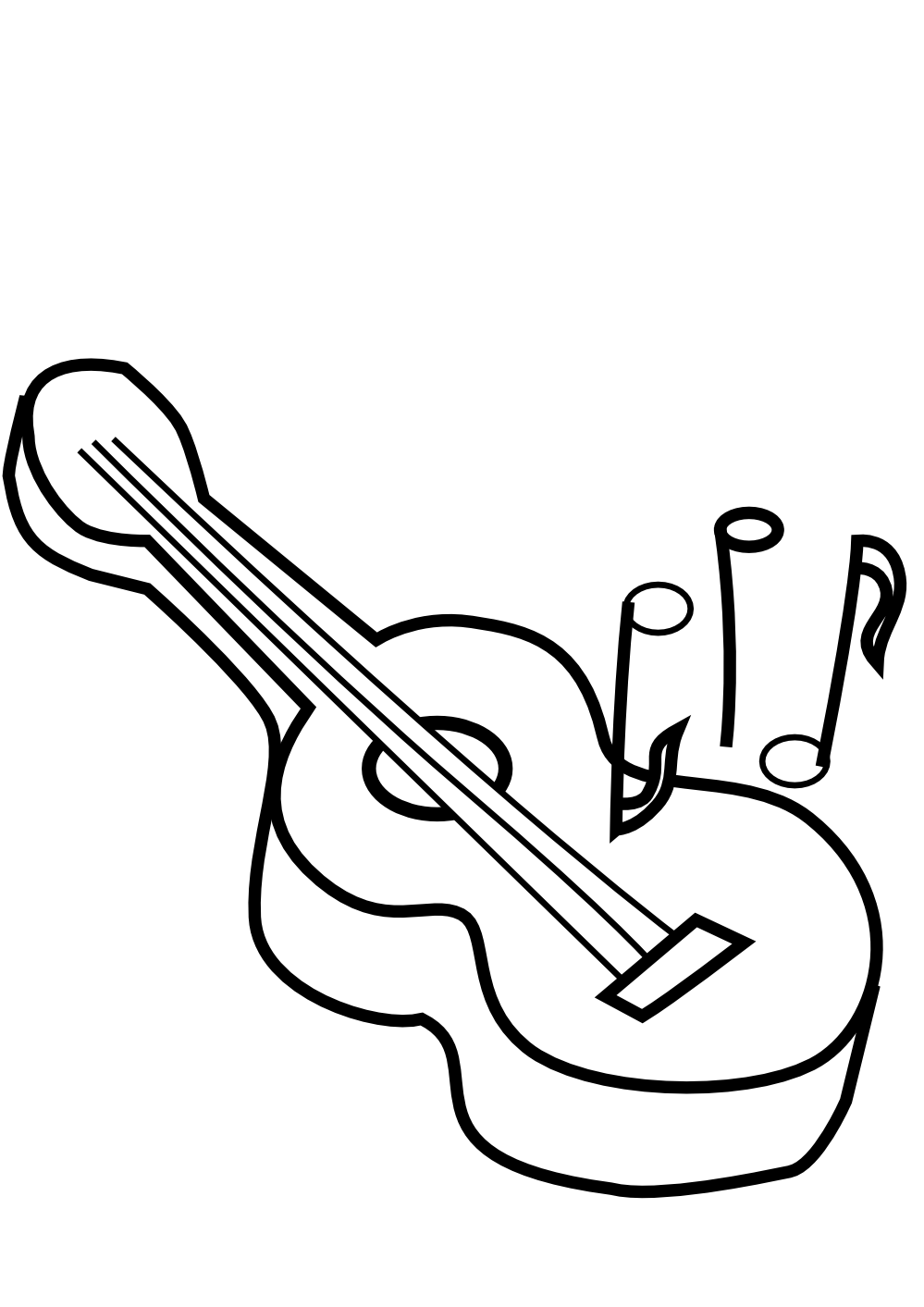 clipartist.net » Clip Art » bg guitar black white line art SVG