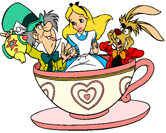 free alice in wonderland tea party clip art - photo #2