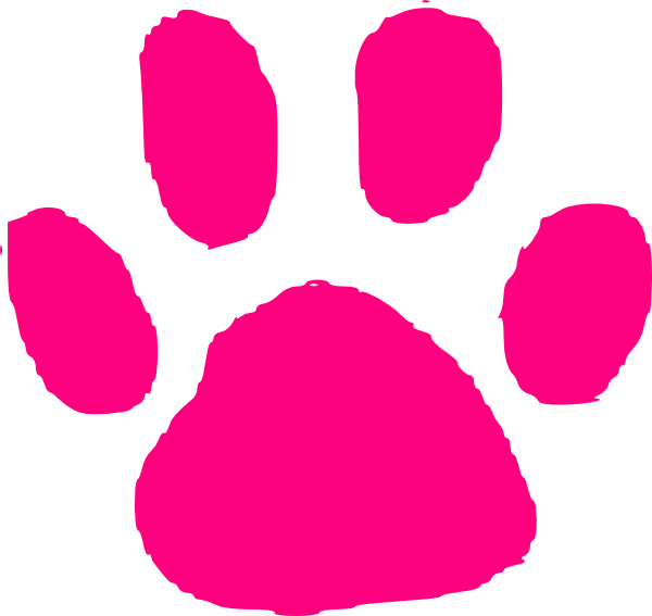Pink Paw Print clip art - vector clip art online, royalty free ...