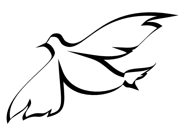 Descending Dove Outline | Clipart Panda - Free Clipart Images