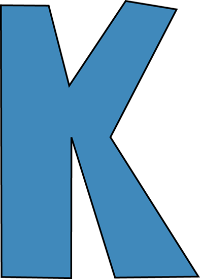 Blue Alphabet Letter K Clip Art - Blue Alphabet Letter K Image