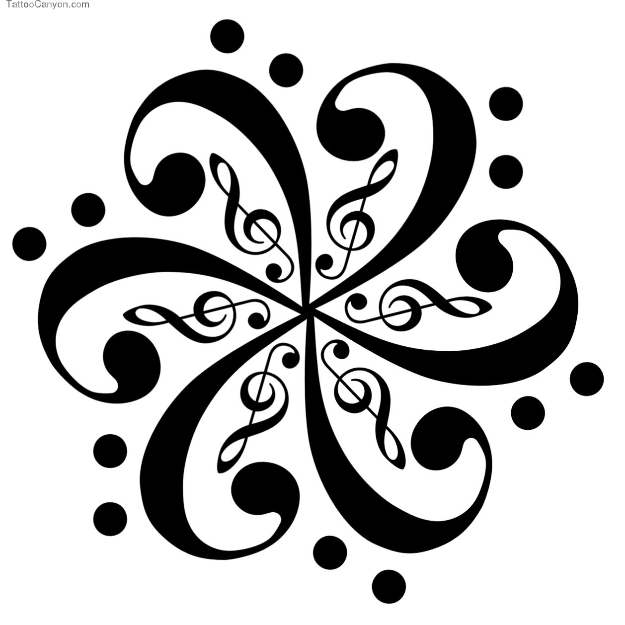 Music Notes Symbols Tattoos | Clipart Panda - Free Clipart Images