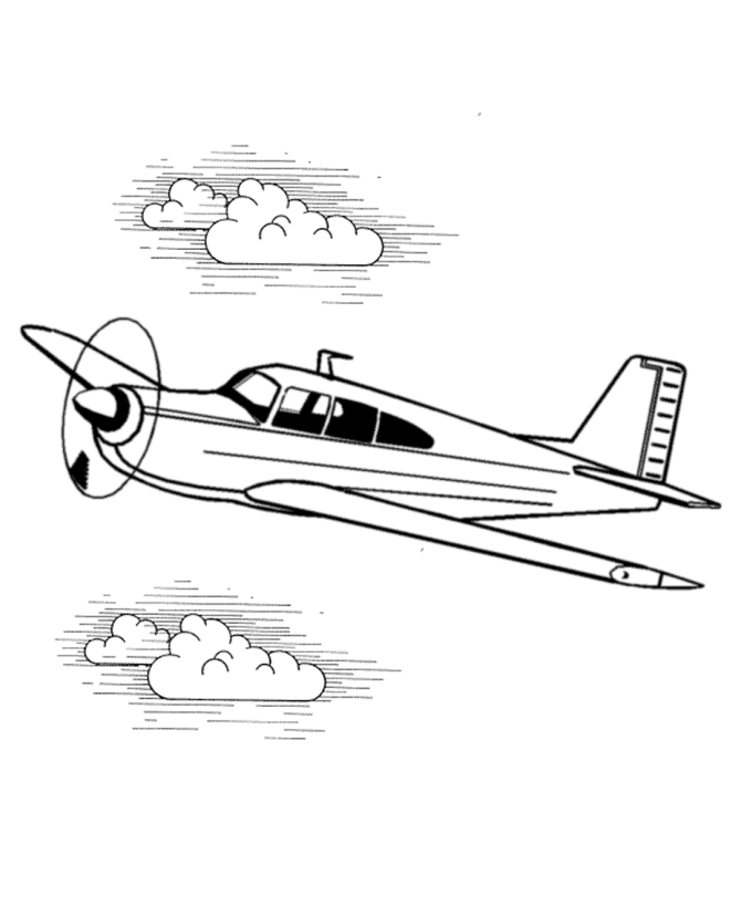 fighter airplane Colouring Pages (page 2)