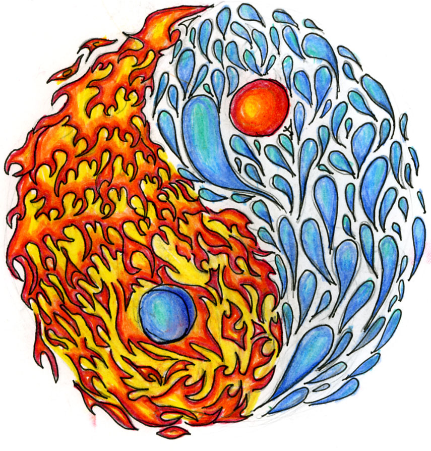 deviantART: More Like Fire and Water Yin Yang by oldschoolclassic