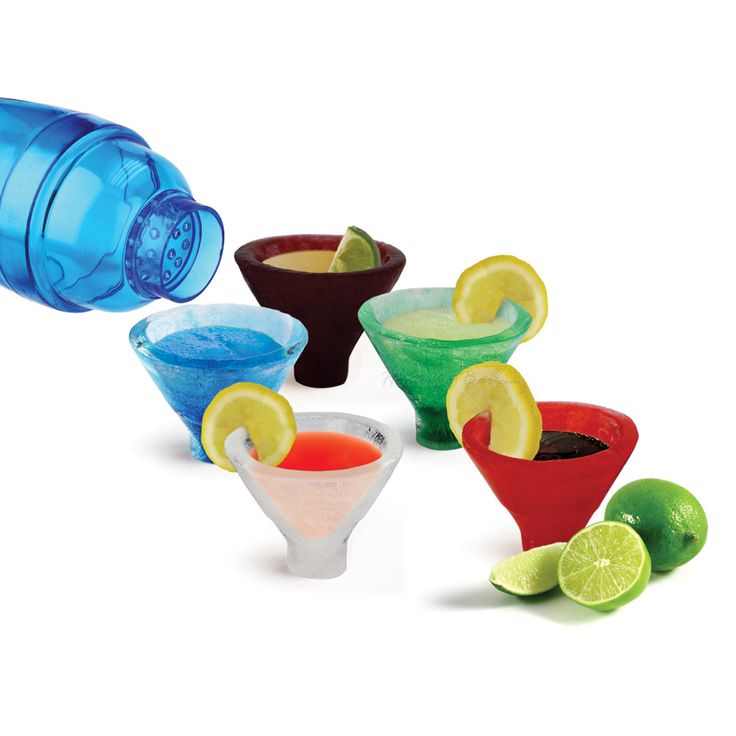 On-Ice Mini Martini Glasses and Cocktail Shaker Set