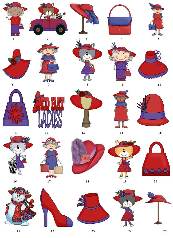 Red Hat Society Return Address Labels Favor Tags Gift Buy 3 Get 1 Free