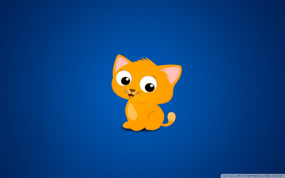 Cartoon Kitten HD desktop wallpaper : High Definition : Fullscreen ...