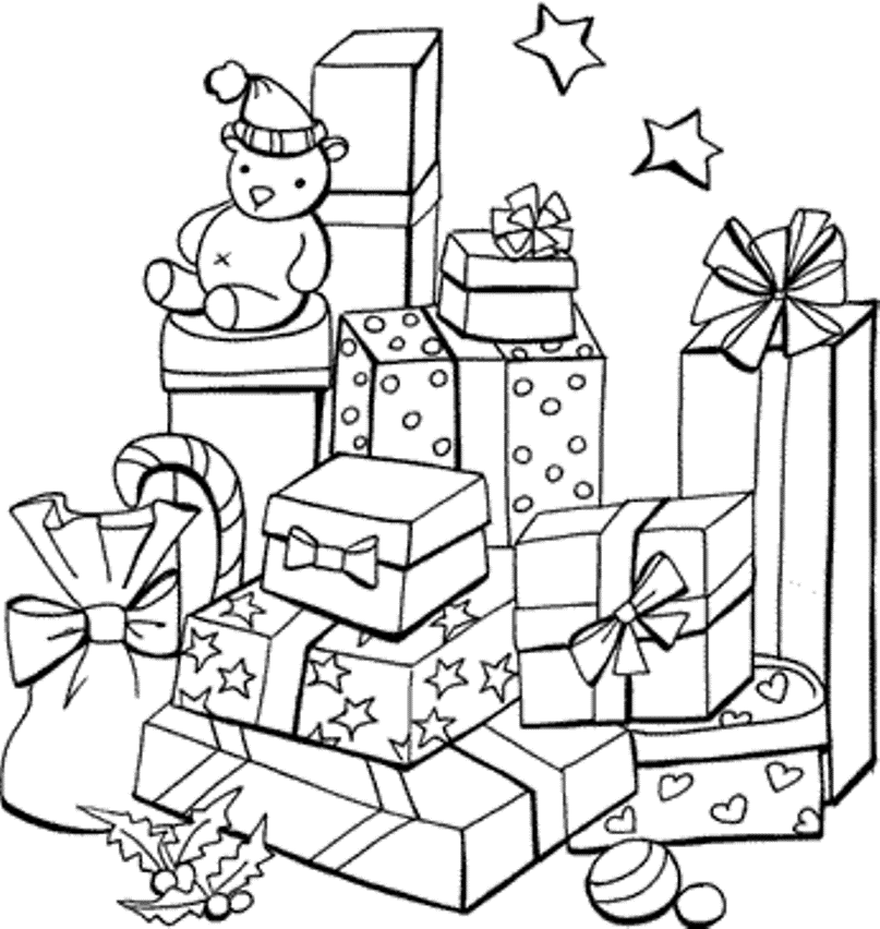 Download Bunch Of Presents Christmas Coloring Pages For Kids Or ...
