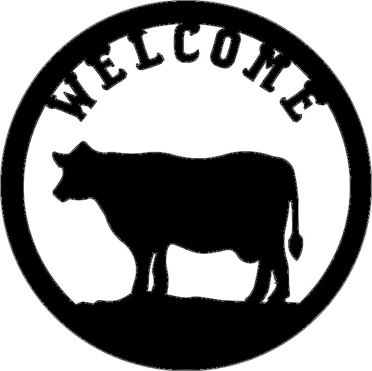 Cow Round Welcome Sign (Powered by CubeCart)