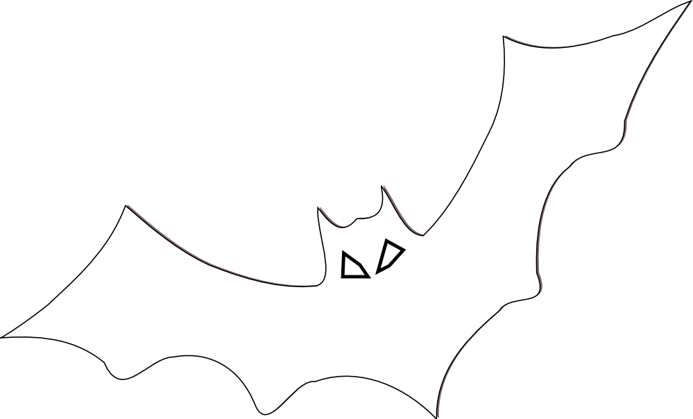 machovka bat black white line art hunky dory SVG colouringbook.