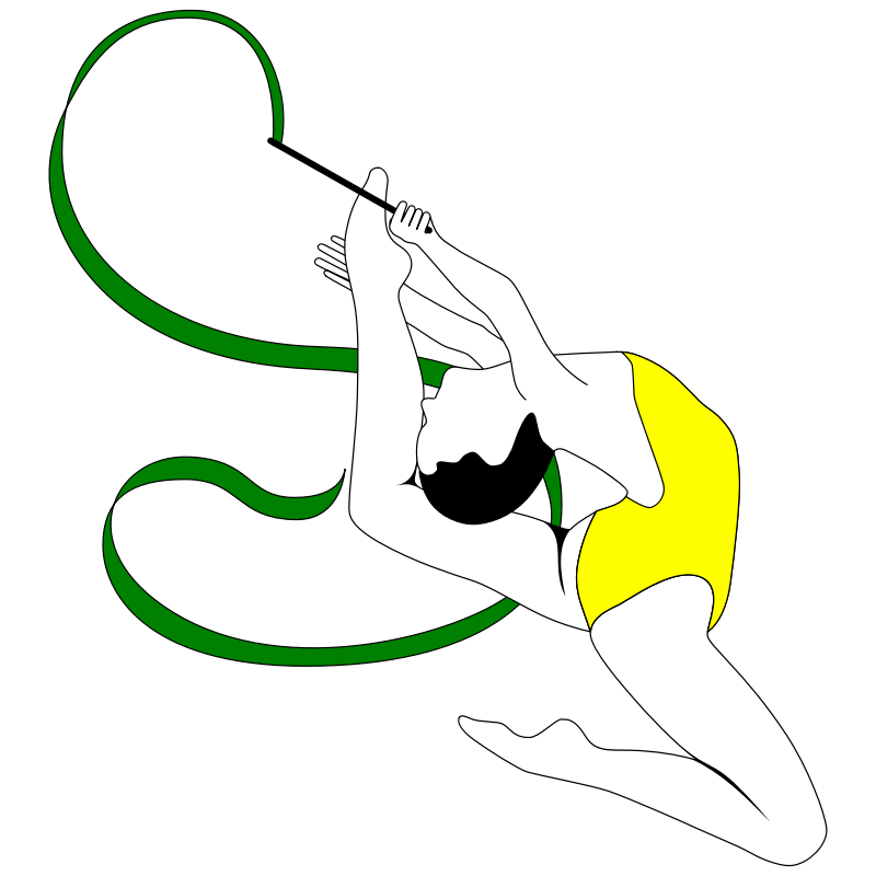 Clipart - Rhythmic Gymnastics with Ribbon - 3