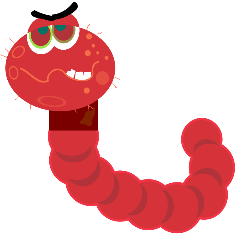 Clipart - Computer worm