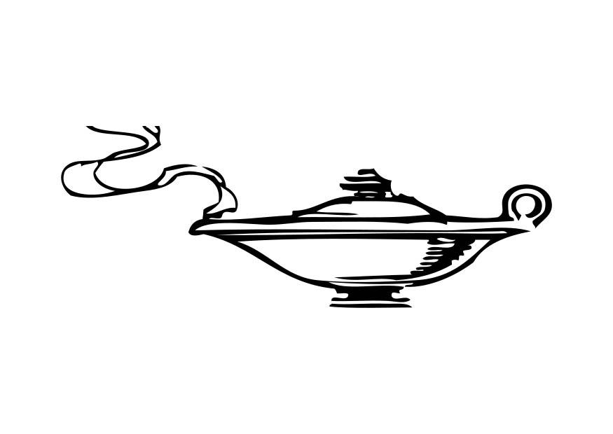 Coloring page Genie of the Lamp - img 17327.