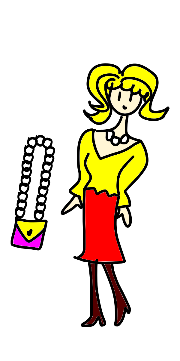 Lady With A Handbag Clipart by loveandread : People Cliparts ...