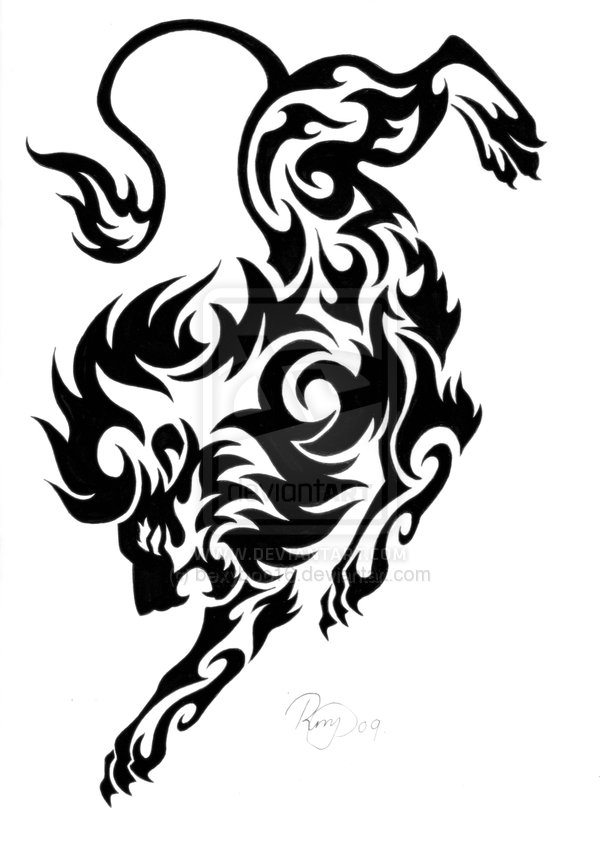 tattoo-body-art.net » Tribal Tattoo Lion