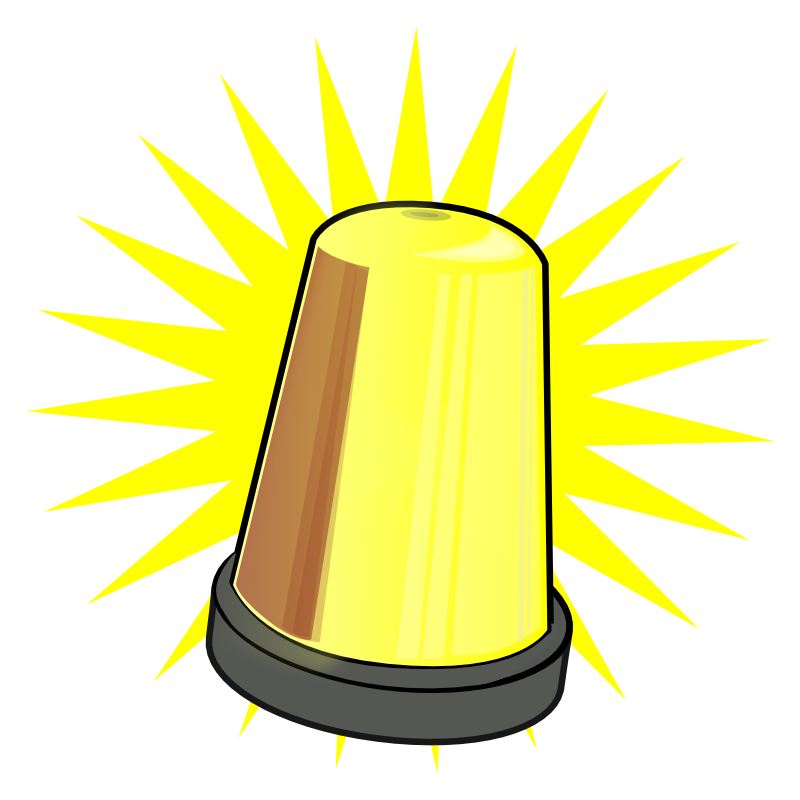 Clipart - Yellow Signal Light
