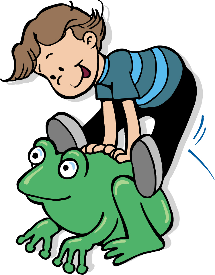 Cartoon Frog Reading