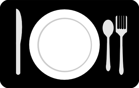 Plate Of Food Clipart Black And White | Clipart Panda - Free ...
