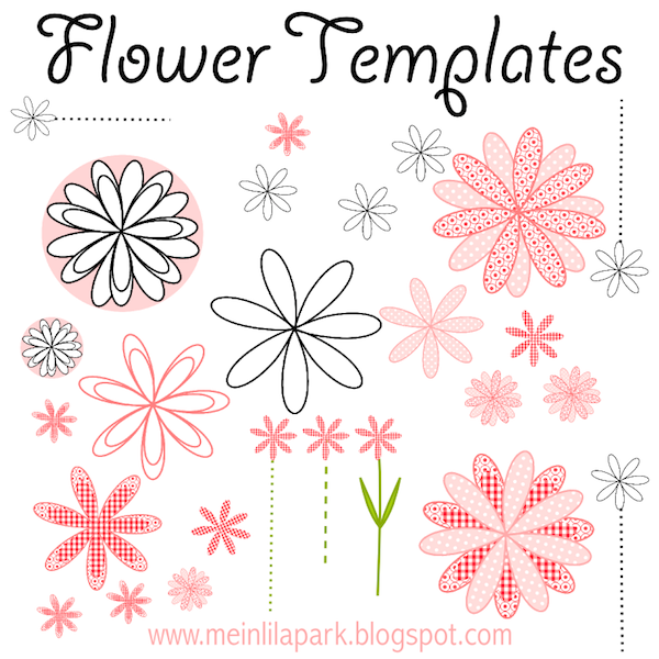 free printable flower templates - ausdruckbare Blumen Schablone ...