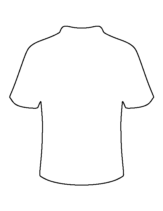 Football jersey pattern. Use the printable outline for crafts ...