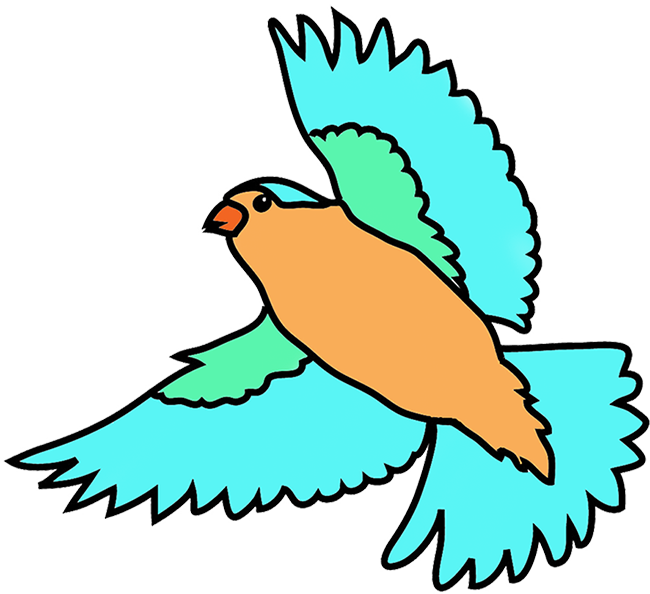 colorful birds flying clipart - Free Large Images