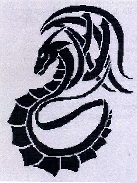 Tribal Dragon Cross Stitch Pattern - Item Detail for SEW-199 at ...
